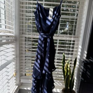 NWT gorgeous Navy Pleated Dresss